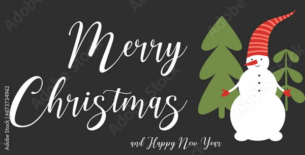 Obraz Cartes de noel, Merry Christmas, Gnomes, sapin, lutin