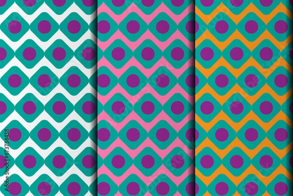 Obraz Modern geometric flower design vector eps  pattern template.