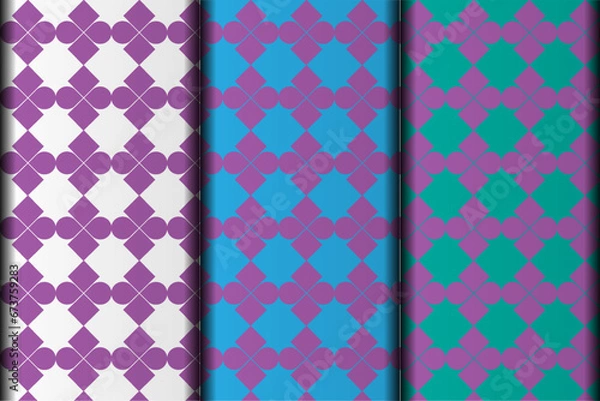 Fototapeta Modern geometric flower design vector eps  pattern template.