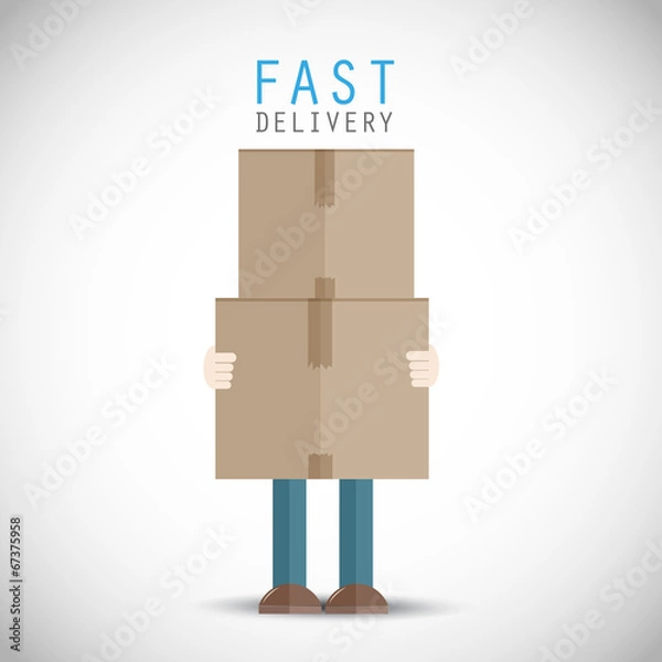 Obraz Courier delivery man