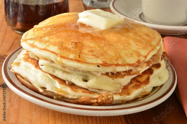 Obraz Buttermilk pancakes closeup