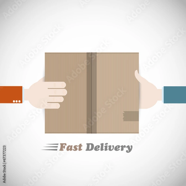 Obraz Fast delivery courier
