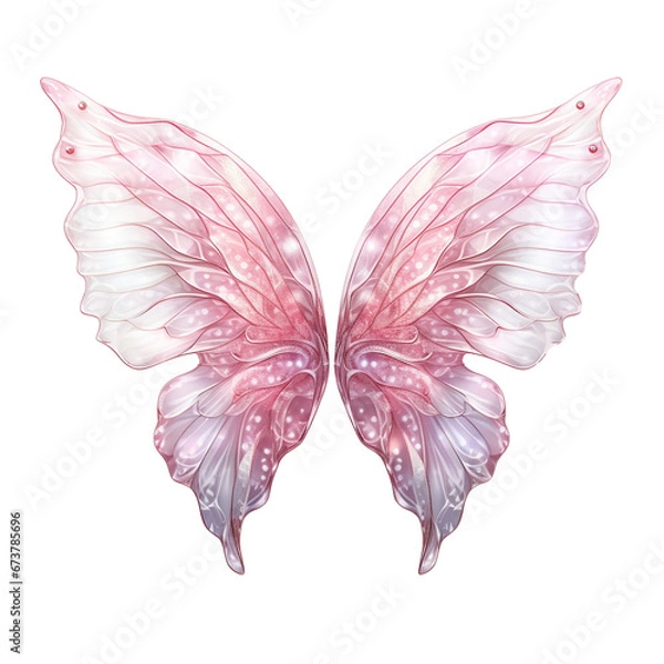 Obraz Pink fairy wings. Ai generated image