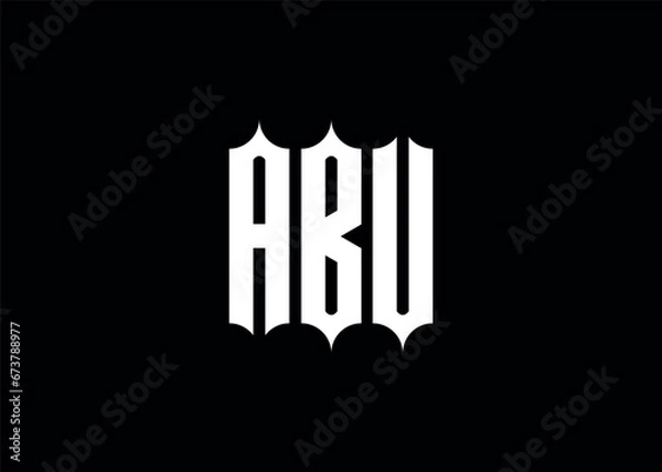 Obraz ABU initial monogram letter business logo.