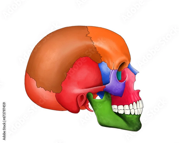 Fototapeta Head Skeleton Illustration