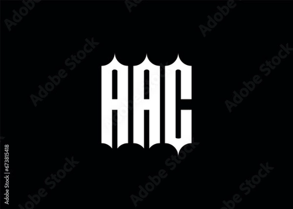 Obraz AAC initial monogram letter business logo