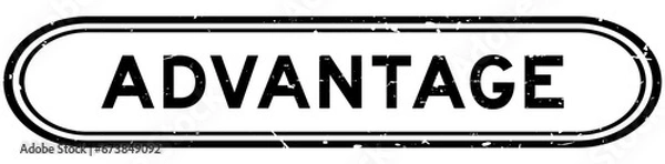 Fototapeta Grunge black advantage word rubber seal stamp on white background