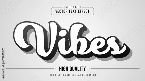 Obraz simple white vibes text effect