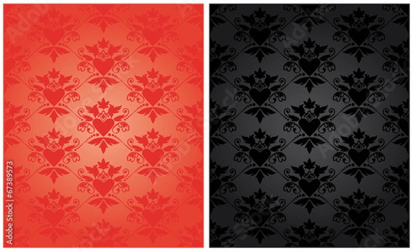 Obraz Pattern baroque with heart