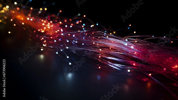 Fototapeta Fiber optic line