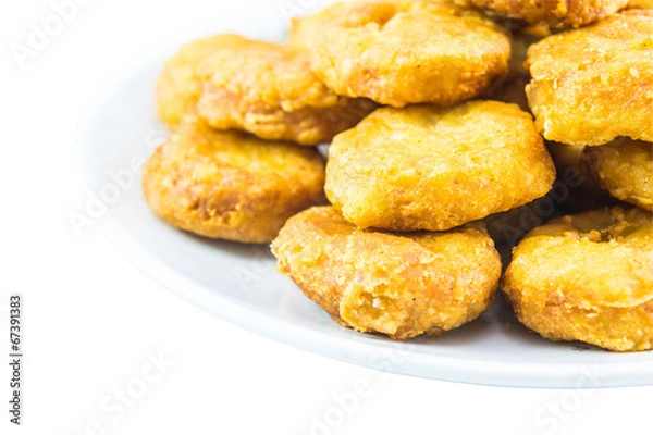 Fototapeta a lot of crispy chicken nuggets