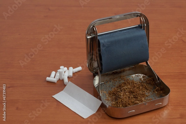 Fototapeta Cigarette rolling machine