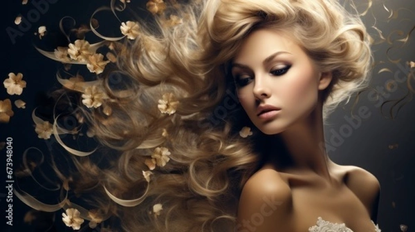 Fototapeta Artistic and elegant background highlighting the allure of fashion and beauty