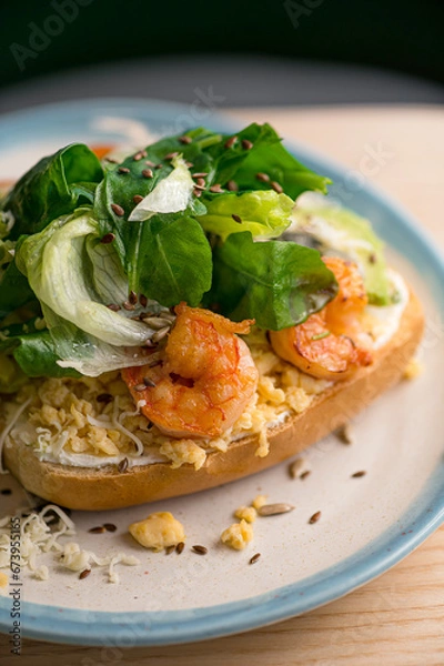 Obraz sandwich with shrimps