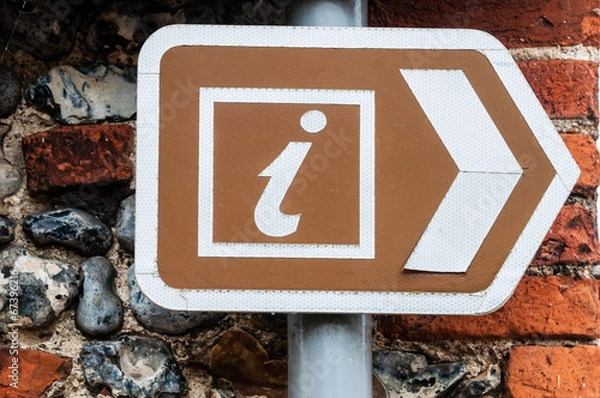 Obraz Sign for tourist information centre, UK