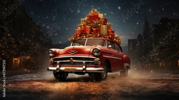 Obraz Christmas Car