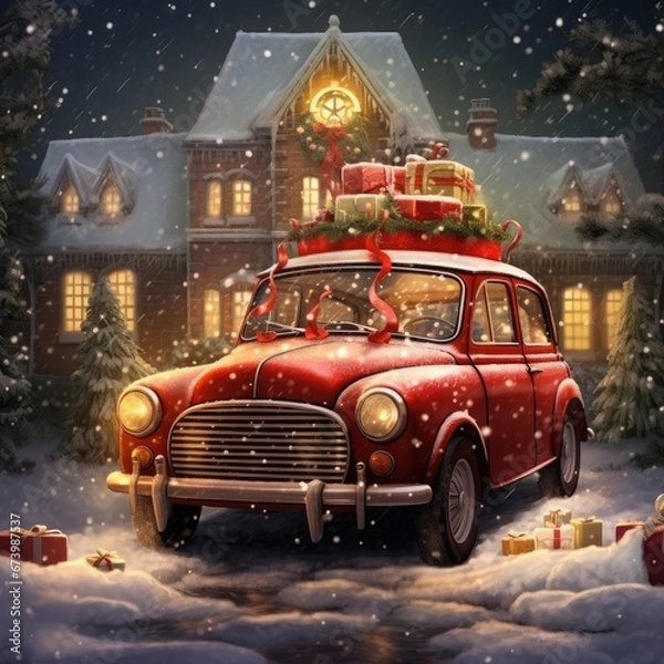 Obraz Christmas Car