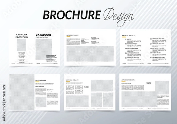 Fototapeta Simple and minimal brochure design.