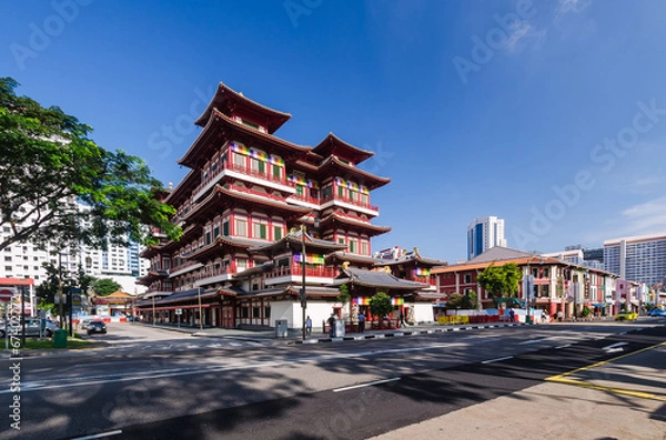 Fototapeta The Buddha's Relic Tooth Temple in Singapore