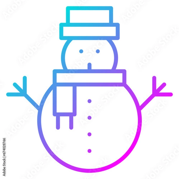 Fototapeta Snowman Icon