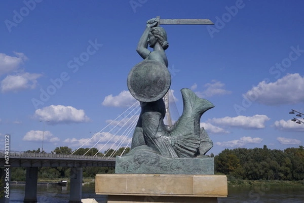 Fototapeta Syrenka nad Wisłą Warszawa