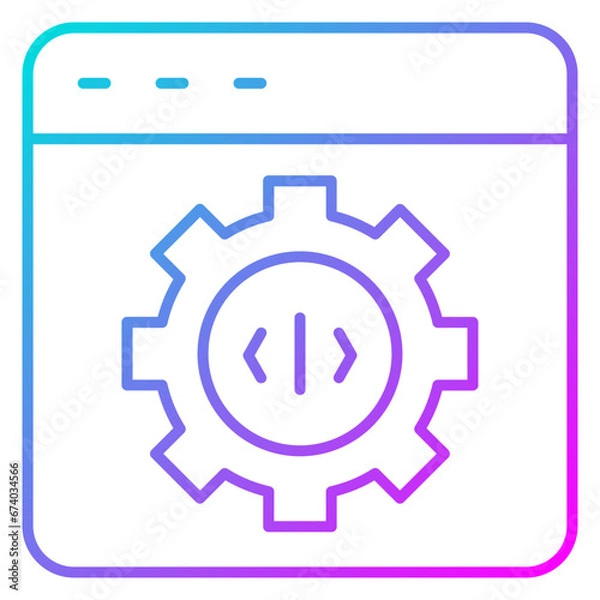 Fototapeta Code Engineering Icon