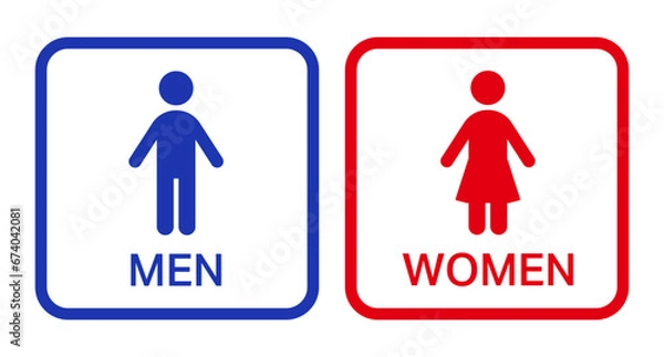Obraz 男性と女性のトイレプレートアイコン
