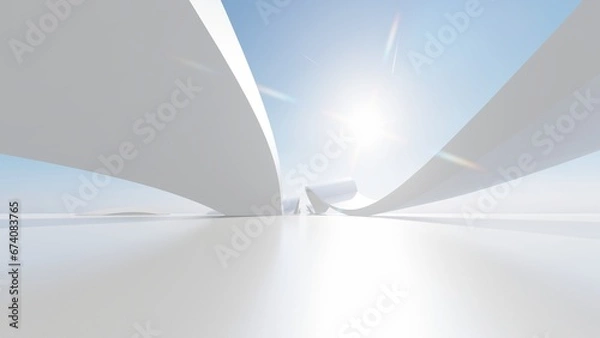 Obraz Futuristic architecture background 3d render
