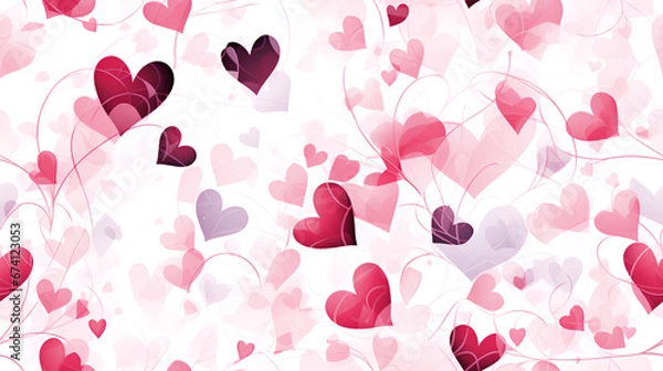 Obraz seamless pattern with hearts | generative AI