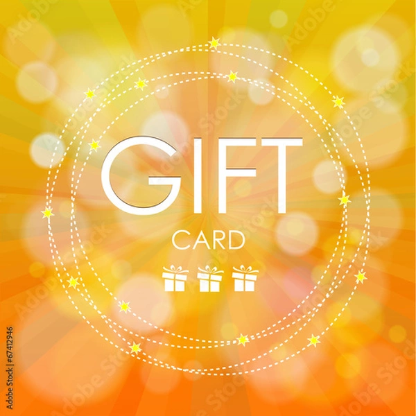 Obraz Beautiful gift card, vector illustration.