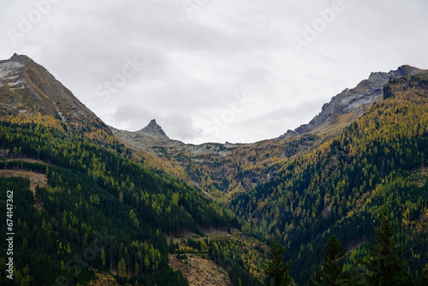 Obraz mountain landscape in the austrian alps at badgastein