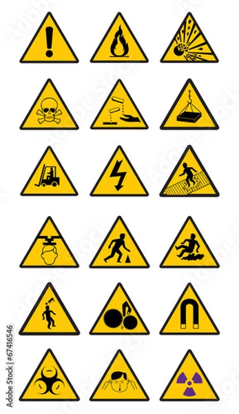 Obraz Warning Safety signs