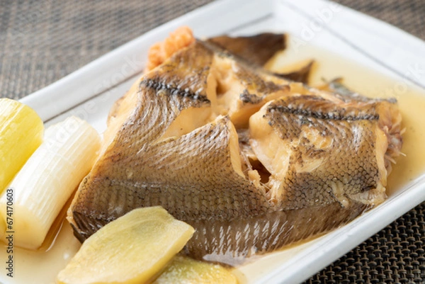 Obraz カレイの煮付け。
