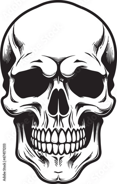 Fototapeta Elegance in Death The Haunting Symbol Abyssal Mystique An Ethereal Skull Head