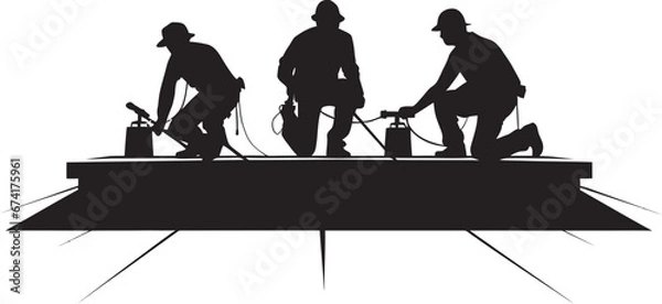Obraz Rooftop Artisan A Symbol of Dedication Aloft Aspirations A Roofers Icon in Vector