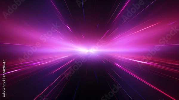 Fototapeta abstract background with purple rays | generative AI