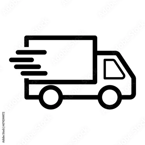 Obraz Truck with trailer icon