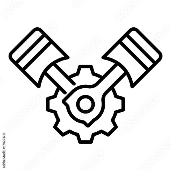 Fototapeta Piston Vector Design, Automobile Service Icon