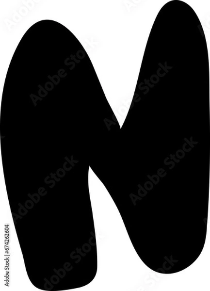 Obraz doodle alphabet N