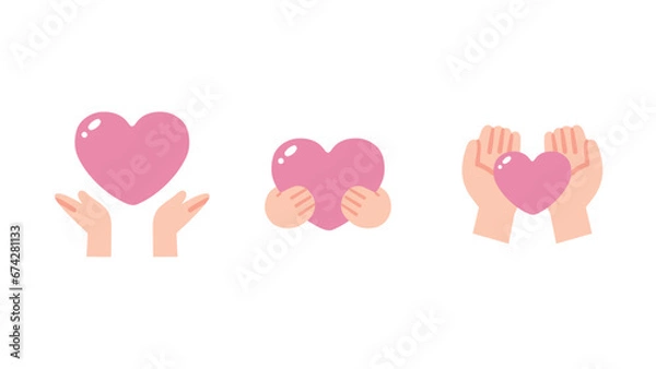 Obraz ハートを抱きしめる　アイコン