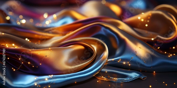 Fototapeta Vibrant color and particle-infused wallpaper, perfect for captivating visual storytelling on Adobe Stock Image. This dynamic wallpaper combines vivid hues with mesmerizing particles, offering versatil