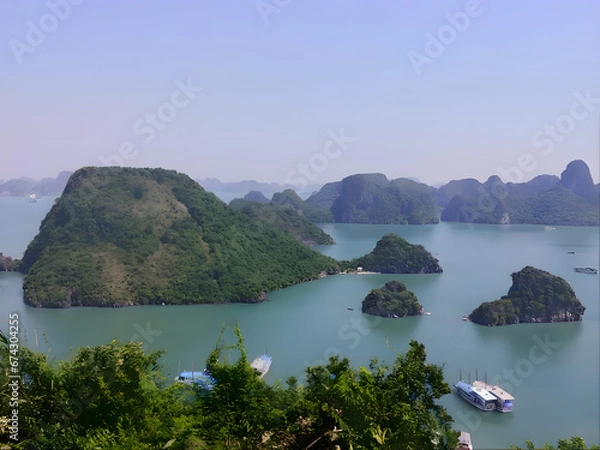 Fototapeta 베트남 하롱베이 전경