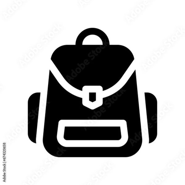 Obraz backpack glyph icon