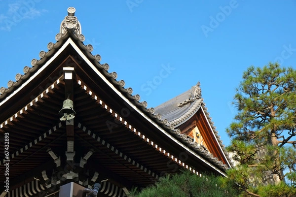 Fototapeta 本能寺　鬼瓦の屋根