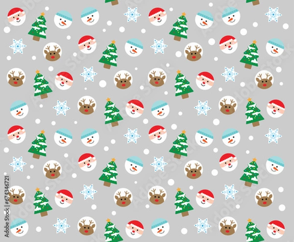 Fototapeta seamless christmas pattern vector 