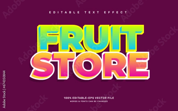Obraz Fruit store editable text effect template