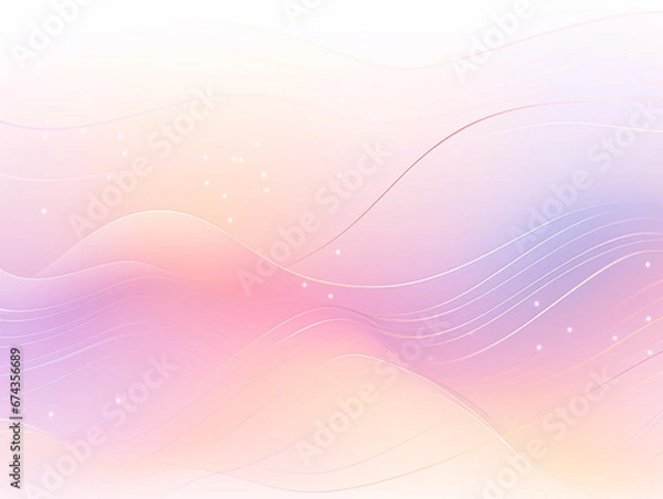 Obraz Smooth Line Background Illustration in Pastel Color