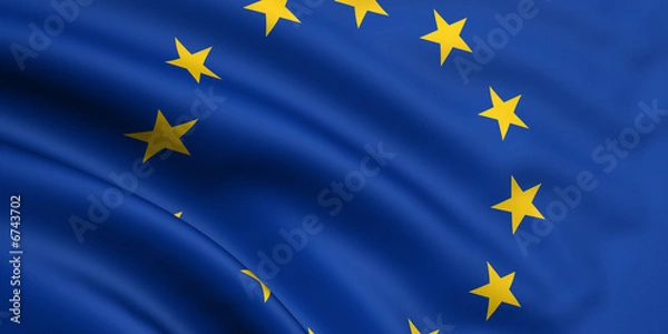 Obraz Rendered european union flag