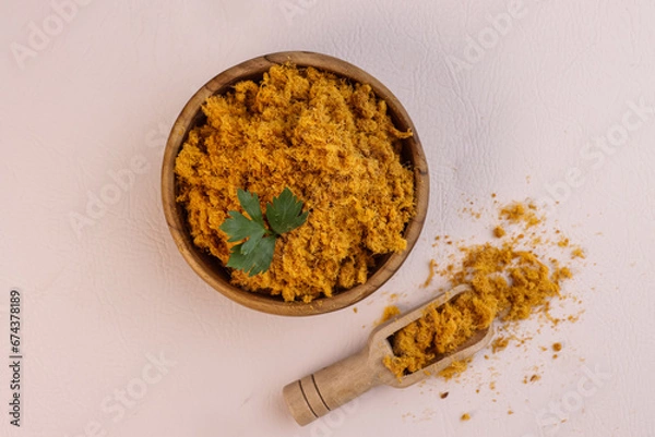 Obraz Spicy Dried Chicken Meat Floss or Abon Ayam or Serunding