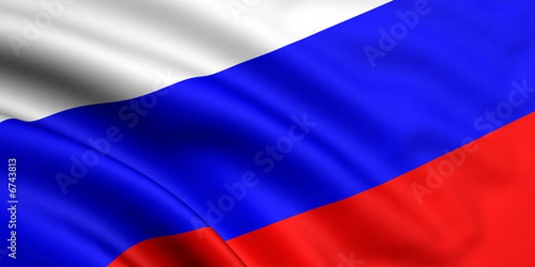 Fototapeta Rendered russian flag